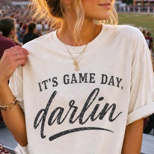 Game Day Darlin PNG | Retro Football Graphic (Digital Download)