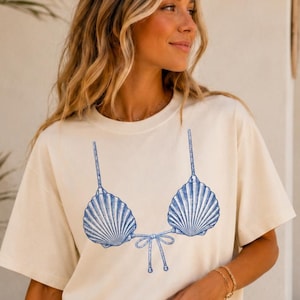 Coastal Chic Muschel Bikinioberteil | Altes Geld Strand Lounge Wear (Digitaler Download)