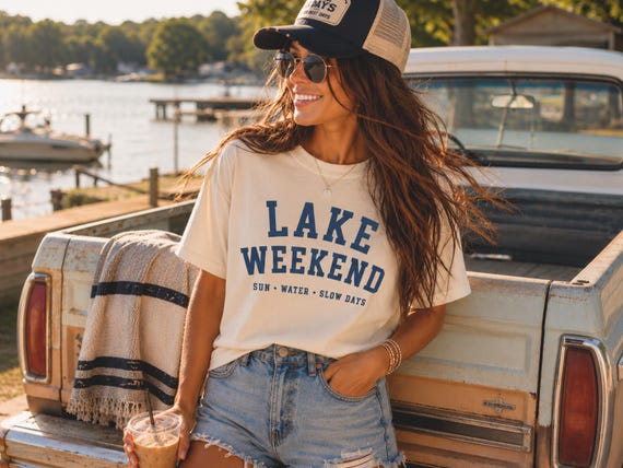 Lake Weekend PNG, Collegiate Boat Day Graphic Tee Design (Digital Download)