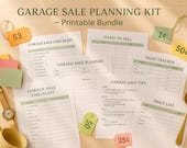 Garage Sale Planning Kit Printable | Yard Sale Organizer | Spring Cleaning Printable | Rummage Sale Planner