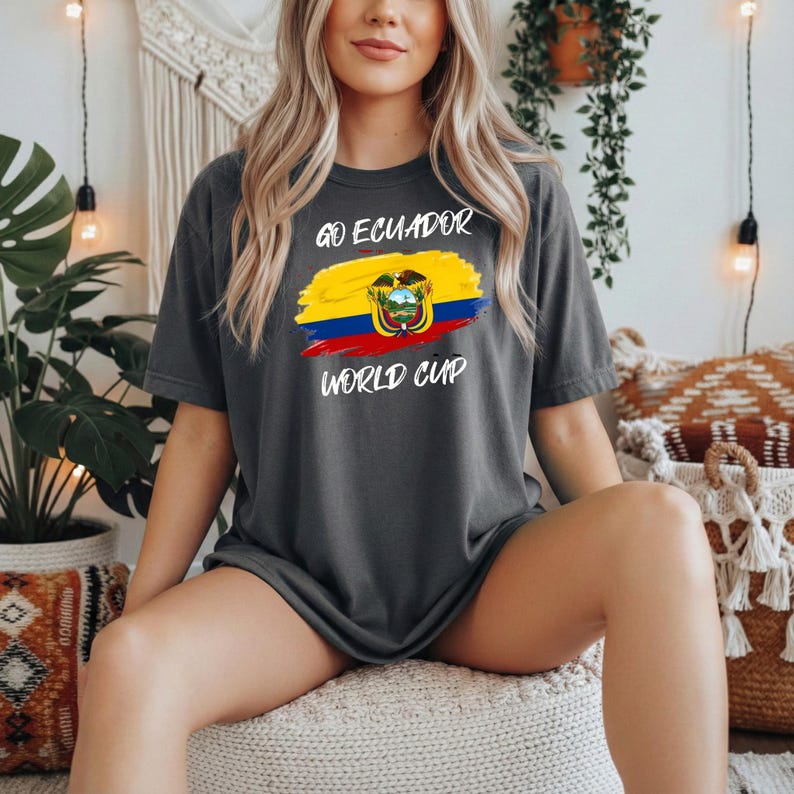 Ecuador World Cup support, Comfort Colors-Unisex Garment-Dyed T-shirt, 2026 FIFA World Cup Soccer Fan Tee Shirt, US Canada Mexico image 15