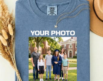 Personalized T-Shirt, Comfort Colors®Custom Photo Shirt, Custom Picture Tshirt, Your Photo Shirt, Family Picture Tee, Logo Image Shirts Gift