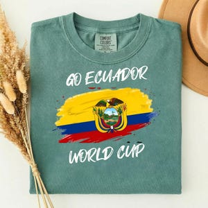 Ecuador World Cup support, Comfort Colors-Unisex Garment-Dyed T-shirt, 2026 FIFA World Cup Soccer Fan Tee Shirt, US Canada Mexico image 3
