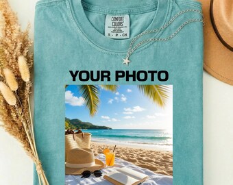 Personalized T-Shirt, Comfort Colors®Custom Photo Shirt, Custom Picture Tshirt, Your Photo Shirt, Family Picture Tee, Logo Image Shirts Gift
