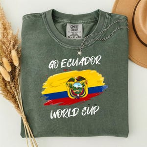 Ecuador World Cup support, Comfort Colors-Unisex Garment-Dyed T-shirt, 2026 FIFA World Cup Soccer Fan Tee Shirt, US Canada Mexico image 4