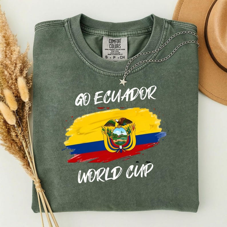 Ecuador World Cup support, Comfort Colors-Unisex Garment-Dyed T-shirt, 2026 FIFA World Cup Soccer Fan Tee Shirt, US Canada Mexico image 4