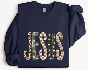 Sweatshirt Jesus Loves You Shirt, Christian T-Shirt, Motivational Faith Tee, Religious Apparel, Bible Verse, Trendy Fall Christian Gift