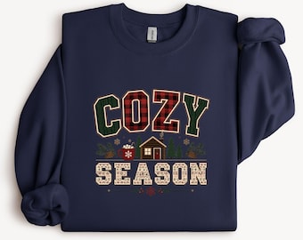 Tröja för mysiga säsonger, höstsäsongs-T-shirt, höstmysskjorta, söt mysiga säsongs-T-shirt, blommig mysiga säsongs-T-shirt, hösttröja för flickor