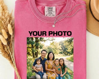 Personalized T-Shirt, Comfort Colors®Custom Photo Shirt, Custom Picture Tshirt, Your Photo Shirt, Family Picture Tee, Logo Image Shirts Gift