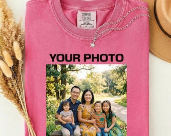 Personalized T-Shirt, Comfort Colors®Custom Photo Shirt, Custom Picture Tshirt, Your Photo Shirt, Family Picture Tee, Logo Image Shirts Gift