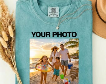 Personalized T-Shirt, Comfort Colors®Custom Photo Shirt, Custom Picture Tshirt, Your Photo Shirt, Family Picture Tee, Logo Image Shirts Gift