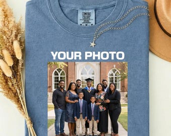 Personalized T-Shirt, Comfort Colors®Custom Photo Shirt, Custom Picture Tshirt, Your Photo Shirt, Family Picture Tee, Logo Image Shirts Gift