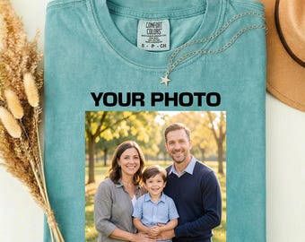 Personalized T-Shirt, Comfort Colors®Custom Photo Shirt, Custom Picture Tshirt, Your Photo Shirt, Family Picture Tee, Logo Image Shirts Gift