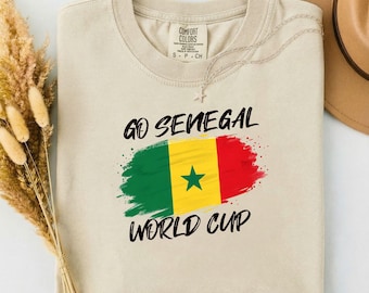 Senegal World Cup support, Comfort Colors-Unisex Garment-Dyed T-shirt, 2026 FIFA World Cup Soccer Fan Tee Shirt, US Canada Mexico