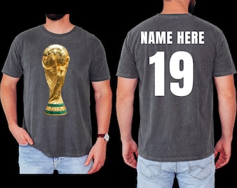 2026 FIFA World Cup Soccer Fan T-Shirt, US Canada Mexico Garment Dyed Tee