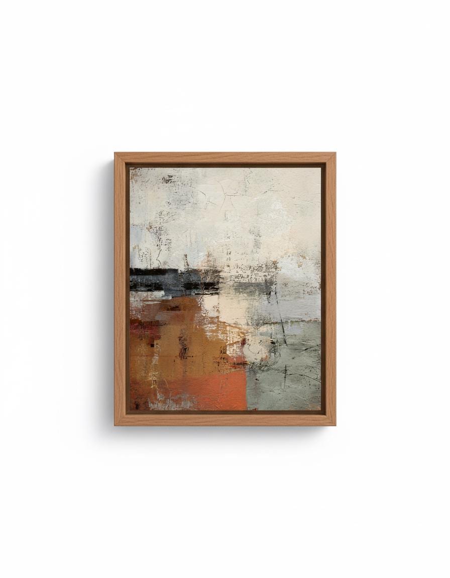 Weathered Earth Horizon — calming bedroom wall art print by SleepVista Art