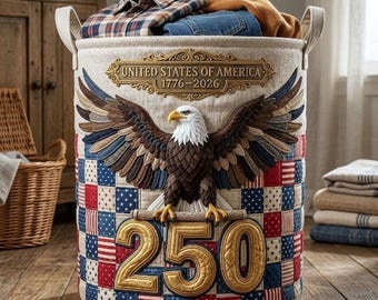 Heritage Patch Quilted Laundry Basket, Artisan Patchwork Decor, Unique Housewarming Gift, Handmade Style Home Storage, Quilt Design Hamper