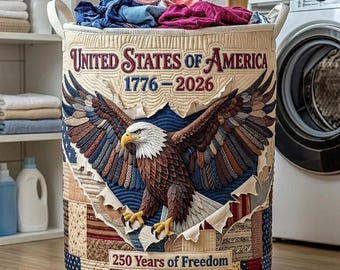Heritage Patch Laundry Basket, Cozy Home Organization Gift, Nostalgic Patchwork Hamper, Housewarming Gift Ideas, Timeless Style Home Decor