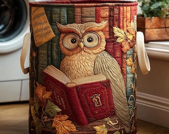 Reading Night Owl Laundry Basket Laundry Gifts, Housewarming Gift Ideas, Mother'S Day Gifts