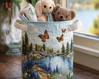 Whispers Of Bluebonnet Laundry Basket Laundry Gifts, Housewarming Gift Ideas, Mother'S Day Gifts