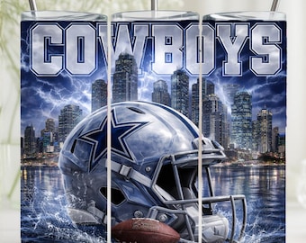 20oz Cowboys Tumbler Wrap, Sport 20oz Tumbler Png, 20oz Skinny Tumbler Wrap PNG, Mascot Sublimation Tumbler PNG Digital Download