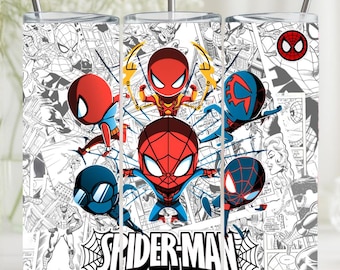 Spiderman Tumbler Wrap 20 OZ Action Hero Tumbler Sublimation Cartoon Character Tumbler Wrap Hero Tumbler Wrap Designs Kids Tumbler Wrap