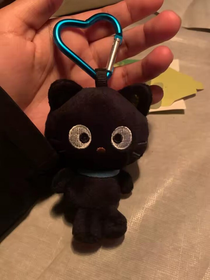 Sanrio Chococat Keychain Plush – Cute Black Cat Soft Toy Keyring - Etsy