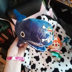 Laboon Whale Plush Toy | Anime Inspired Whale Plushie | Cute Romantic Gift, Valentine’s Day, Soft Stuffed Animal