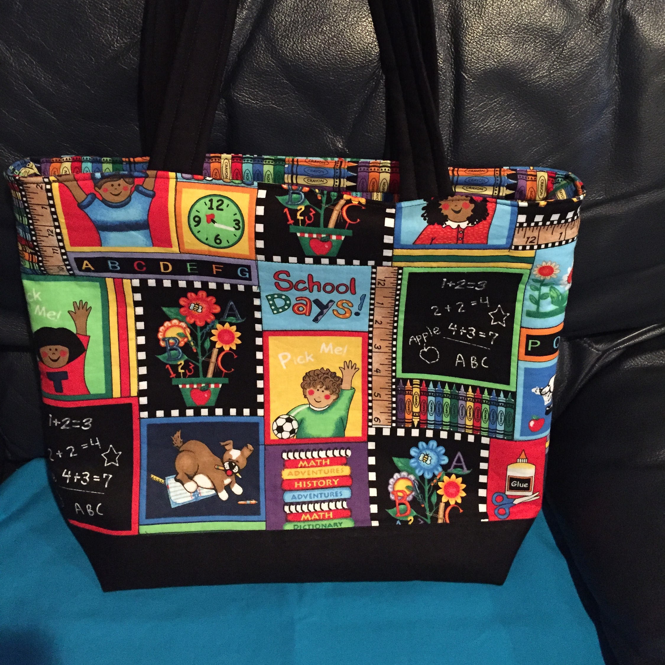 Zipper Tote Teacher School Children Market Bag Teachers Etsy