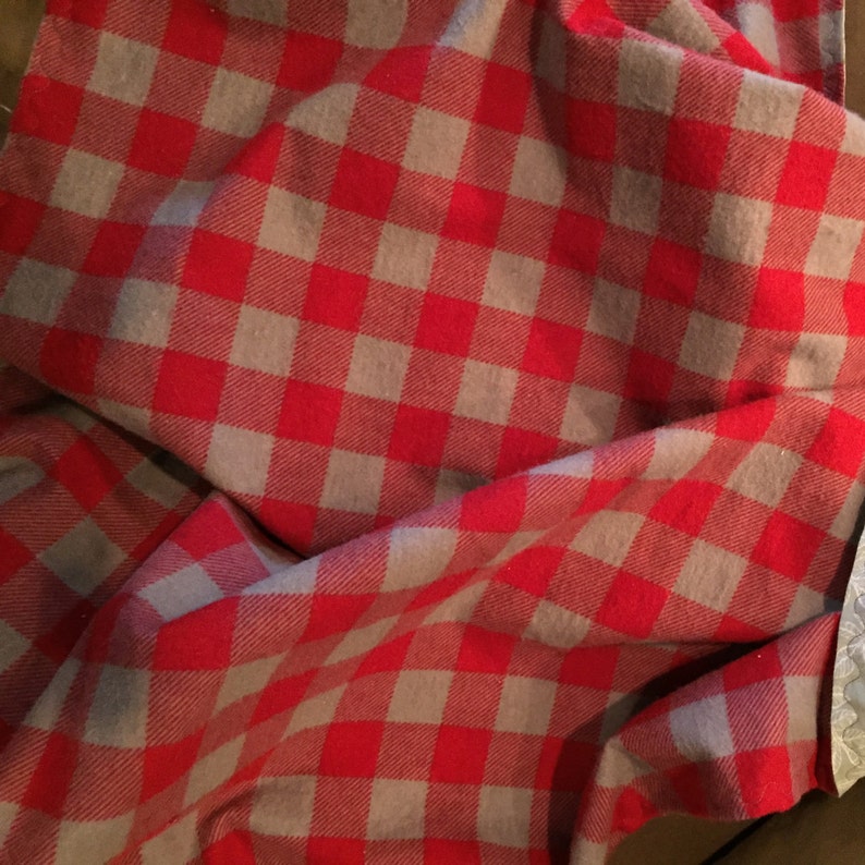Reversible Blanket Baby Blanket Flannel Buffalo Check Receiving Blanket Red Gender Neutral Checks Gray
