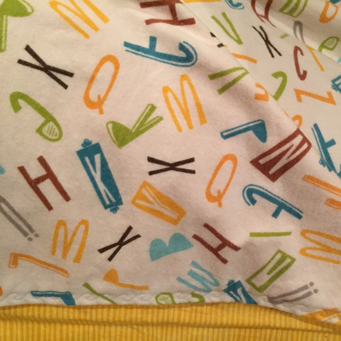 Alphabet Gender Neutral Receiving Blanket Baby Blanket Etsy