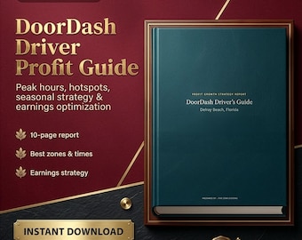 Delivery/Rideshare  Driver Strategy Guide - Digital Download PDF