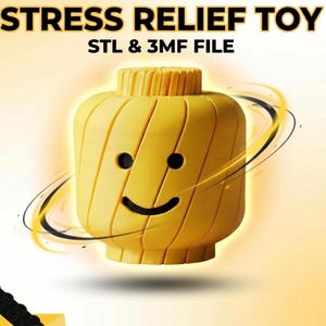 STL-Dateien für einen drehbaren Ziegelsteinkopf, 3D-druckbarer Spinner, Fidget-Spielzeug für Kinder, Stressabbau, Befriedigend