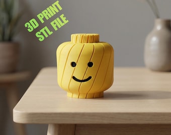 Twisty Lego Kopf STL-Dateien, 3D Druckbare Spinner, Kinder zappeln Spielzeug, Stressabbau, befriedigend