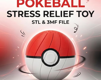 Archivos STL de Pokeball Twisty Fidget, juguete sensorial imprimible en 3D, juguete antiestrés articulado, escritorio para aliviar el estrés
