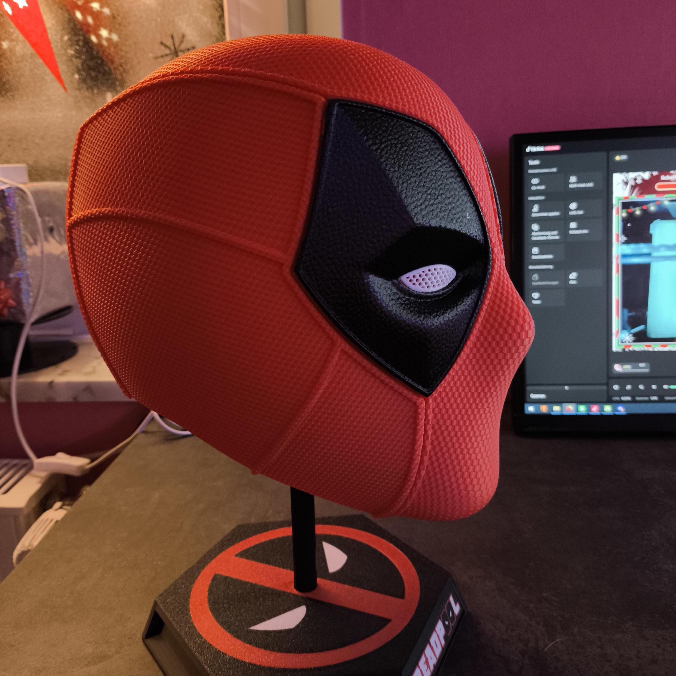 Deadpool Helmet STL 3MF Files, Wearable Cosplay Mask, 3D Printable File ...