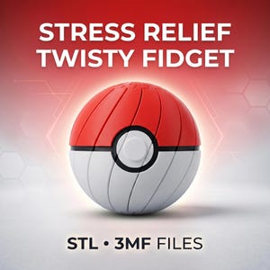 Ball Twisty Fidget STL Files, 3D Printable Sensory Toy, Articulated Fidget, Stress Relief Desk