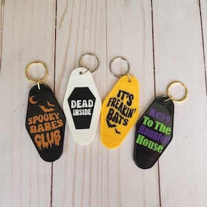 Spooky Halloween Hotel Keychains