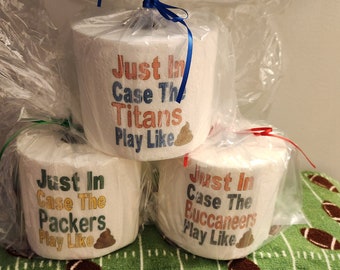 Funny Gag Gift, Football Toilet Paper, Hard To Shop For, White Elephant