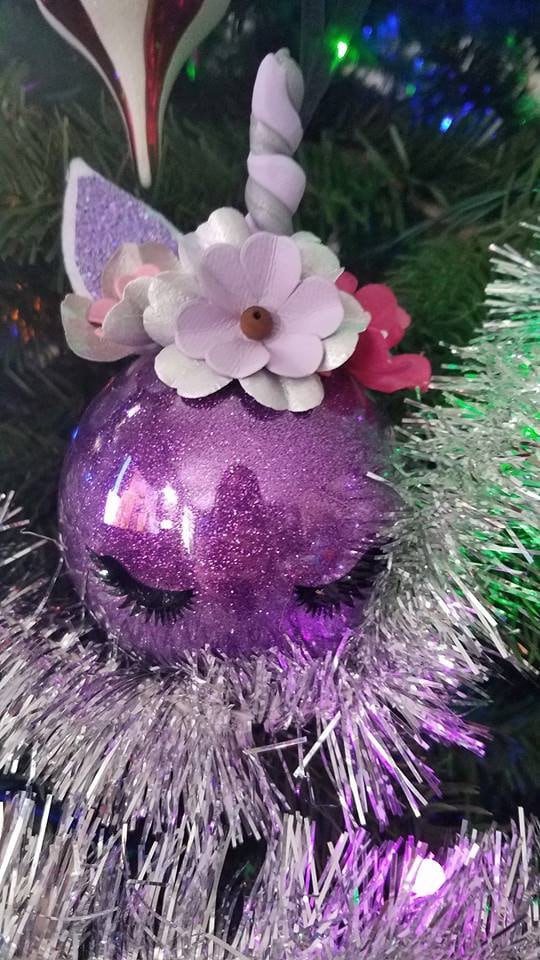 Unicorn Christmas Ornament Personalized Christmas Ornament Etsy