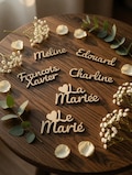 Personalized wooden place cards and names – Elegant place cards for your events. product logo