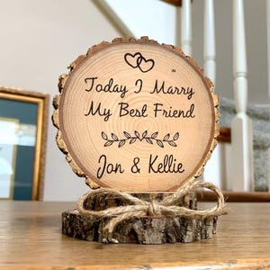 Rustic Wedding Cake Topper, Best Friend Topper, Personalized Cake Topper, Wedding Gift, Anniversary Gift, Gift
