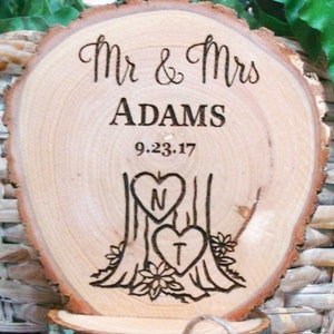 Custom Cake Topper, Wedding Cake Topper, Rustic Wedding Cake Topper, Personalized Cake Topper, Wood Cake Top, Mr & Mrs Cake Topper image 3