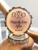 Happily Ever After Cake Topper, Rustic Wedding Cake Topper, Custom Cake Topper, Engraved Topper, Wood Cake Topper, Personalized Topper 