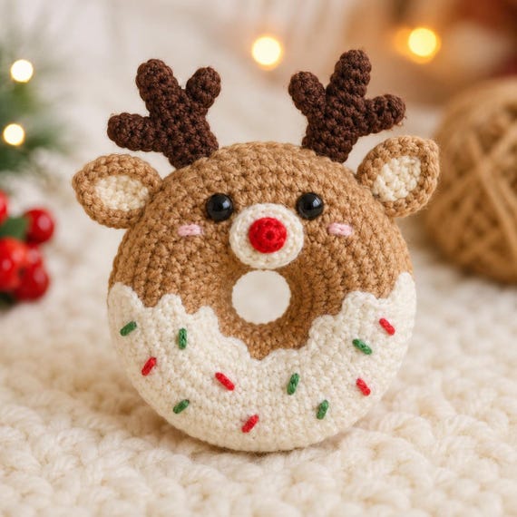 Christmas Amigurumi Decoration, Cute Holiday Tree Ornament ,DIY Crochet Pattern, Handmade Holiday Decoration Tutorial ,Cute Amigurumi, PDF