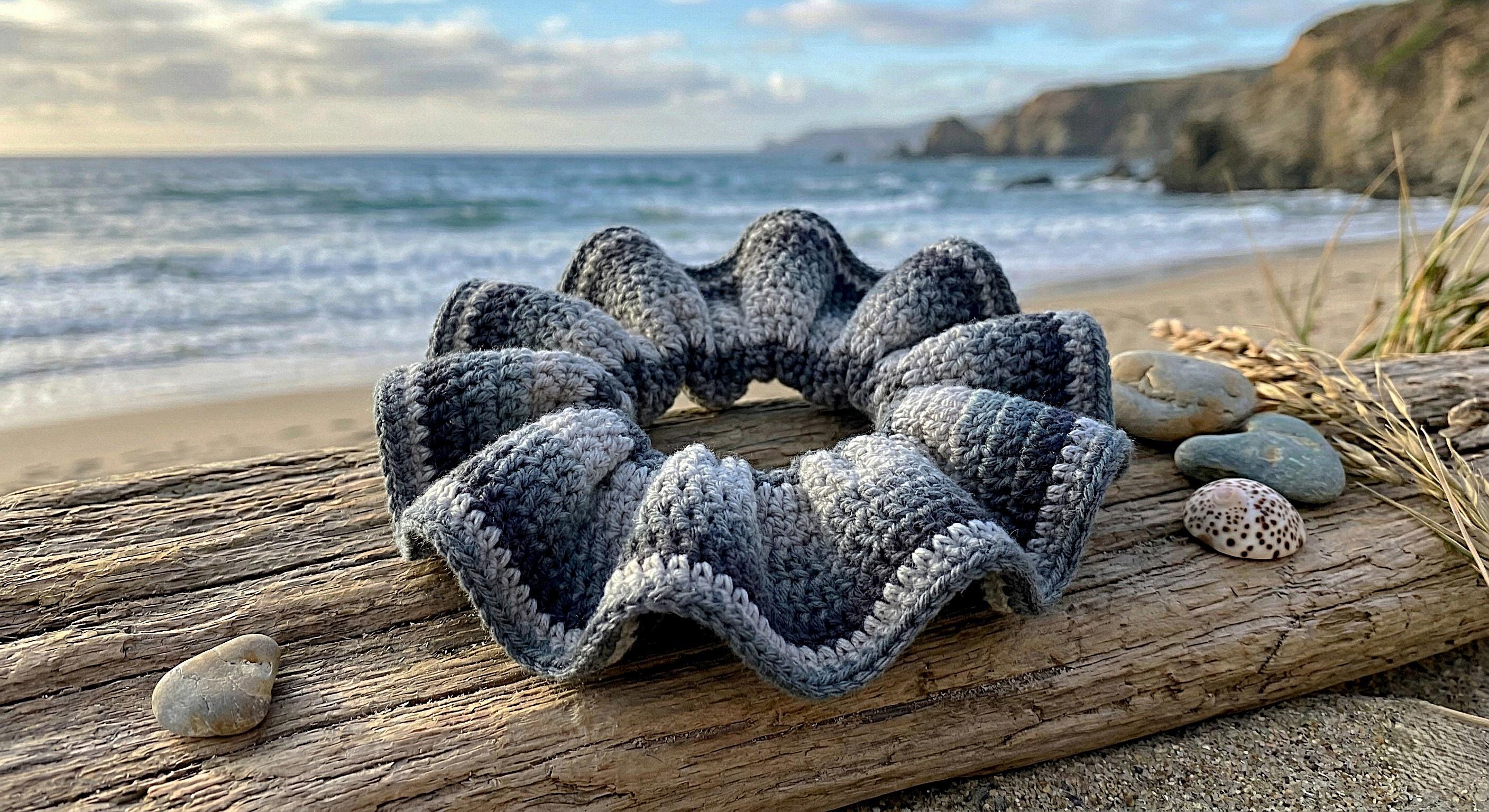 39 Crochet Scrunchies with Flowers, Ruffles, Bows, and Cherries 24 Seashell Crochet Scrunchie