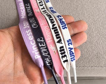 Personalized shoelaces | Name/Logo Shoelaces | Customize Your Own Laces | Birthday/Wedding Gifts