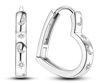 925 Sterling Silver Hoop Stud Earrings | Gold Plated, Crystal Accents, Wedding Jewelry