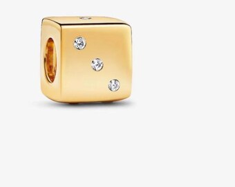 Sparkling Dice Charm , S925 Charm For Bracelet and Necklace , Fit Pandora Jewelry