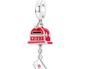 Pandora Post Box charm, S925 Sterling Silver for Bracelet, Jewelry Gift for Her